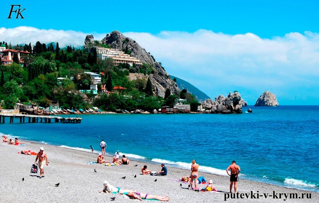 Фото пляжа в Гурзуфе
